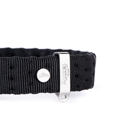 MyFamily Milano Dog Collar in Premier Quality Italian Black Nylon