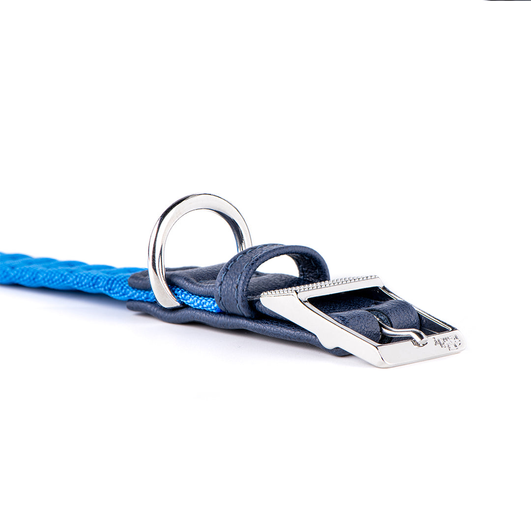 MyFamily Milano Dog Collar in Premier Quality Italian Light Blue Nylon