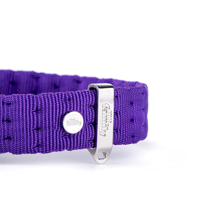 MyFamily Milano Dog Collar in Premier Quality Italian Purple Nylon