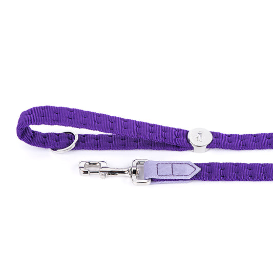 MyFamily Milano Dog Leash in Premier Quality Italian Purple Nylon