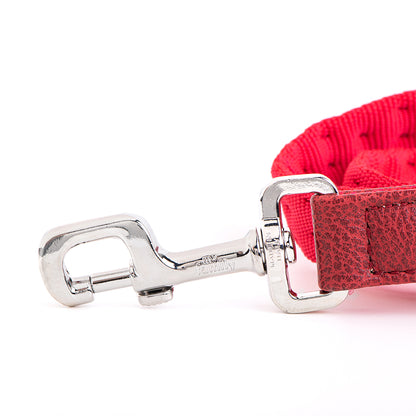 MyFamily Milano Dog Leash in Premier Quality Italian Red Nylon