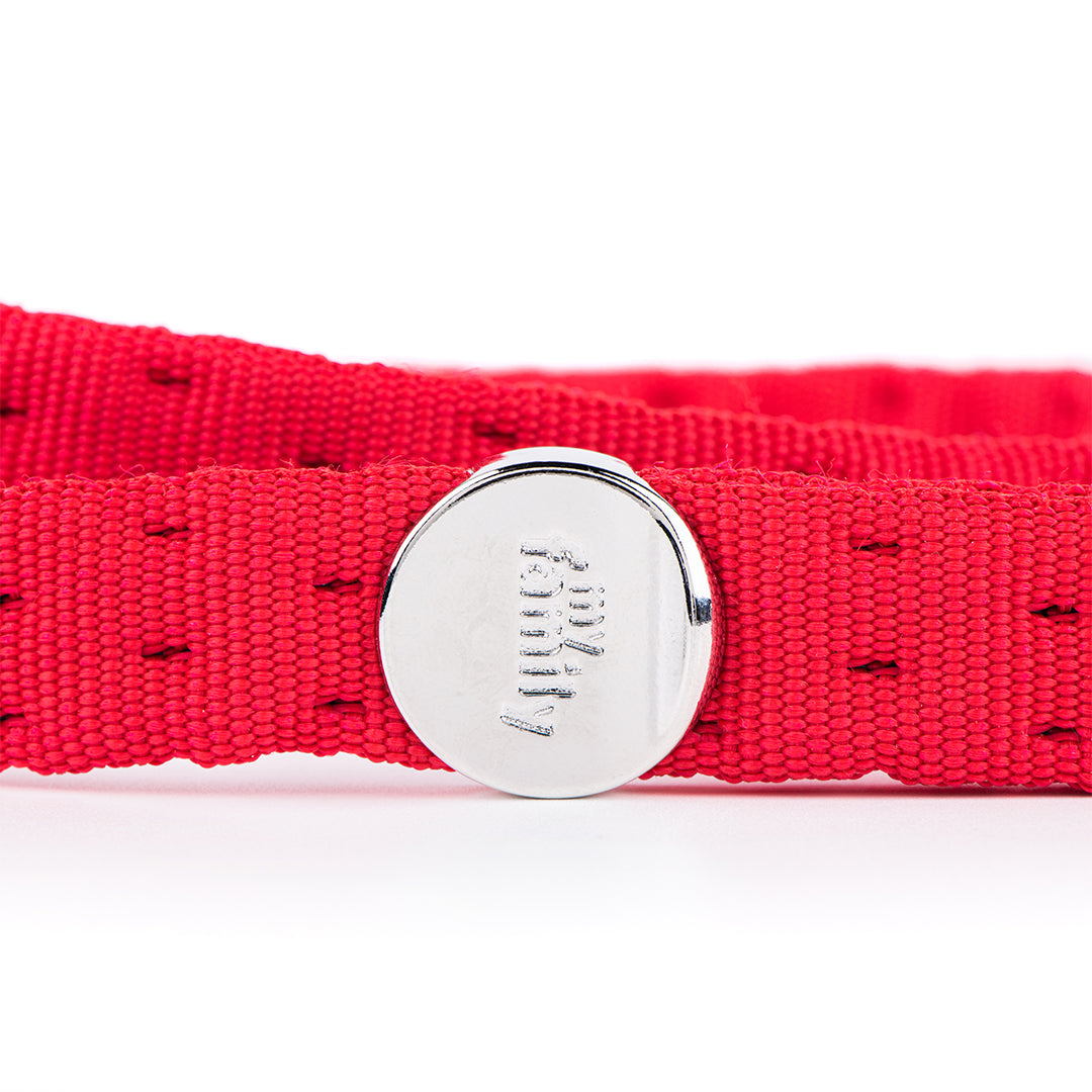 MyFamily Milano Dog Leash in Premier Quality Italian Red Nylon