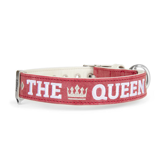 MyFamily Royal Dog Collar in Fine Crafted Bordeaux Leatherette