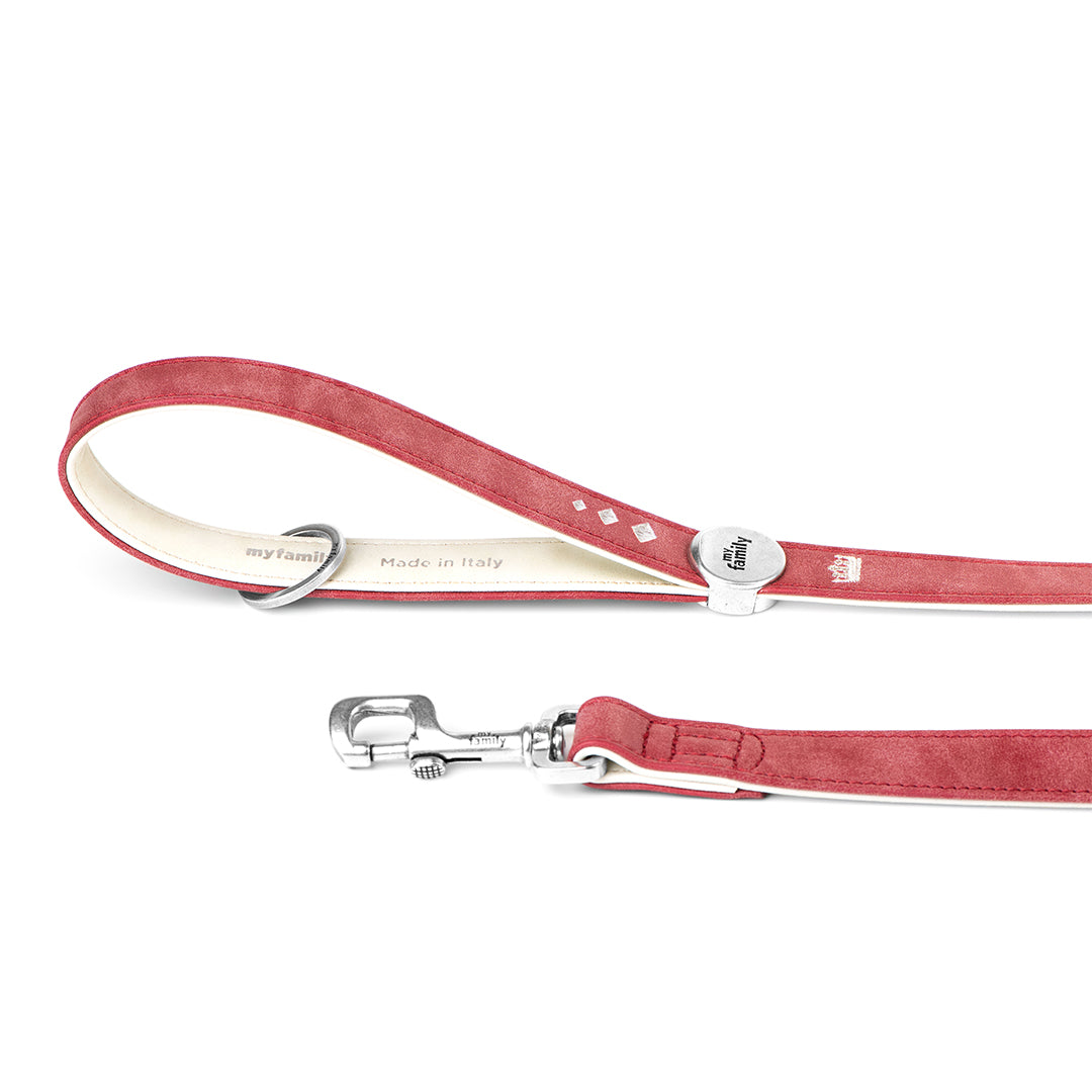 MyFamily Royal Dog Leash in Fine Crafted Bordeaux Leatherette
