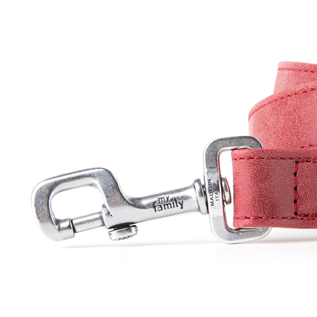 MyFamily Royal Dog Leash in Fine Crafted Bordeaux Leatherette