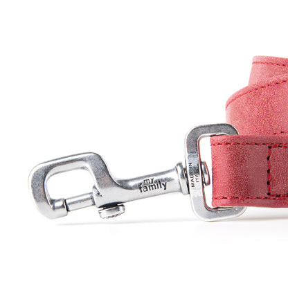 MyFamily Royal Dog Leash in Fine Crafted Bordeaux Leatherette