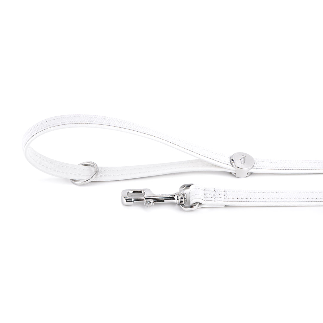 MyFamily Saint Tropez Leash in Fine Crafted White Leatherette