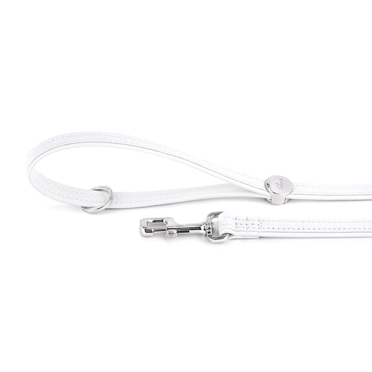 MyFamily Saint Tropez Leash in Fine Crafted White Leatherette