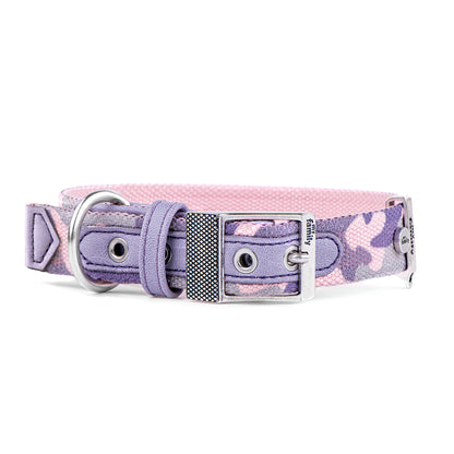 MyFamily West Point Dog Collar in Pink Camouflage Mixed Cotton
