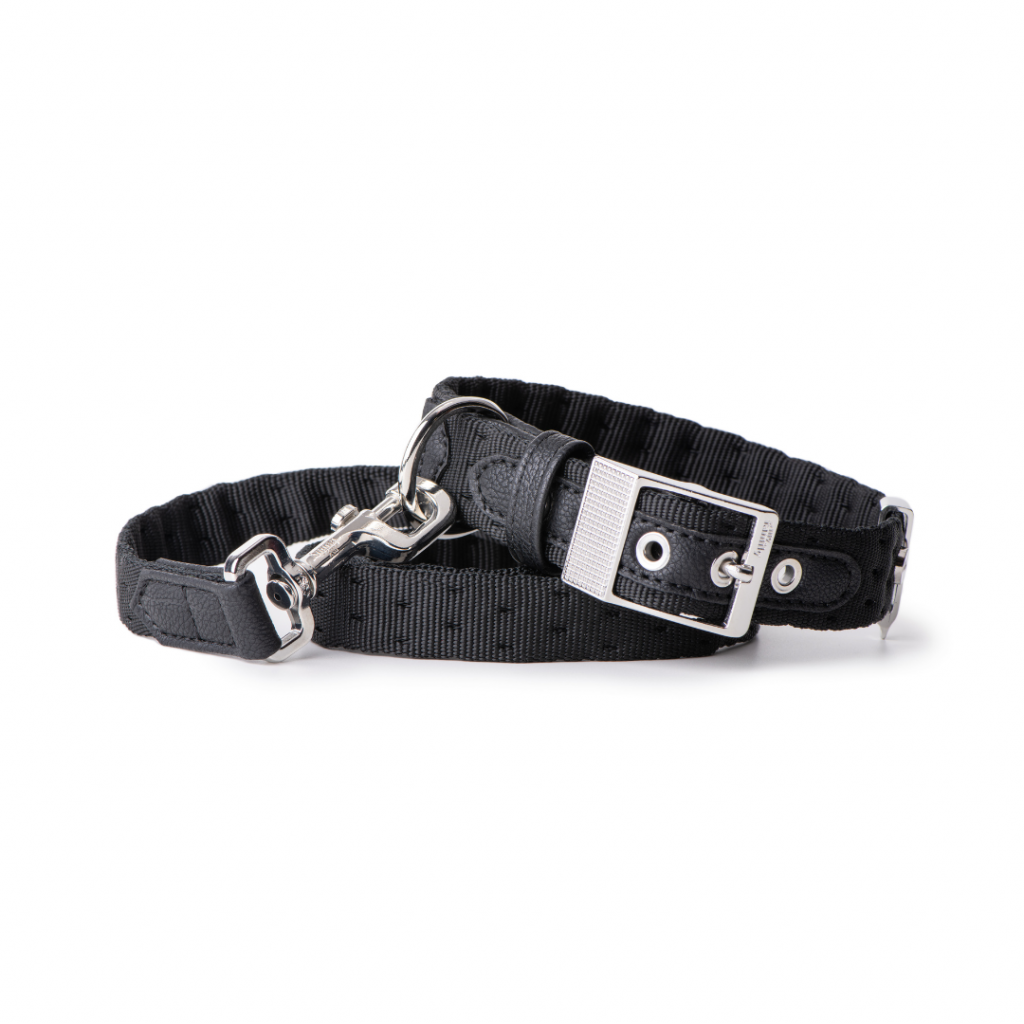 MyFamily Milano Dog Collar in Premier Quality Italian Black Nylon