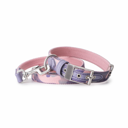 MyFamily West Point Dog Collar in Pink Camouflage Mixed Cotton